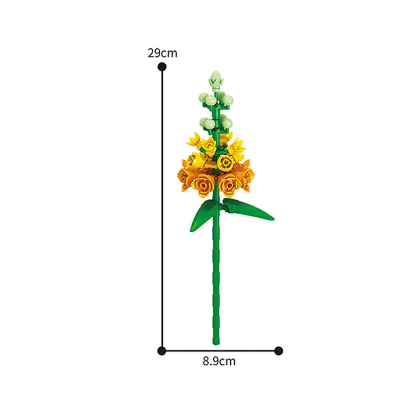 Valentine's Day Immortal Bouquet Creative Desktop Decoration Flowers Building Blocks Puzzle Simulation Toy Girls Gifts #T3 Valentine's Day Immortal Bouquet Creative Desktop Decoration Flowers Building Blocks Puzzle Simulation Toy Girls Gifts #T3