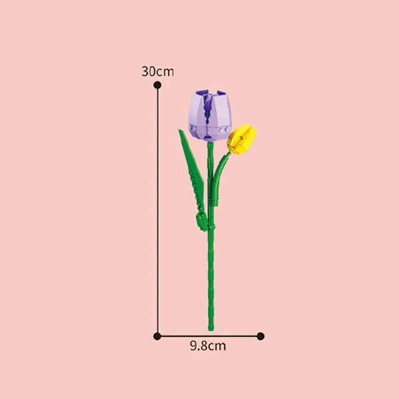 Valentine's Day Immortal Bouquet Creative Desktop Decoration Flowers Building Blocks Puzzle Simulation Toy Girls Gifts #T3 Valentine's Day Immortal Bouquet Creative Desktop Decoration Flowers Building Blocks Puzzle Simulation Toy Girls Gifts #T3
