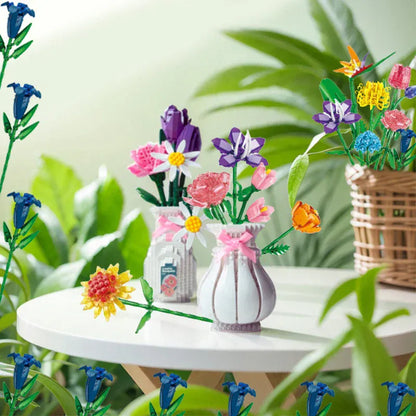 Valentine's Day Immortal Bouquet Creative Desktop Decoration Flowers Building Blocks Puzzle Simulation Toy Girls Gifts #T3 Valentine's Day Immortal Bouquet Creative Desktop Decoration Flowers Building Blocks Puzzle Simulation Toy Girls Gifts #T3