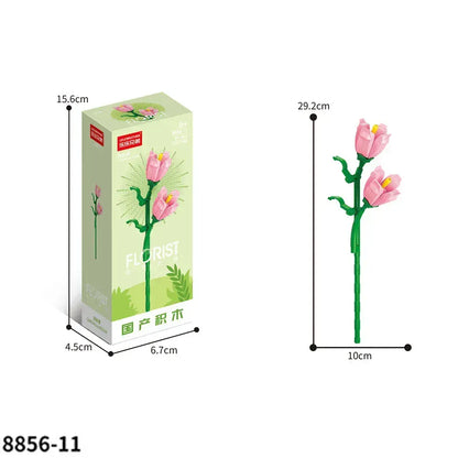 Valentine's Day Immortal Bouquet Creative Desktop Decoration Flowers Building Blocks Puzzle Simulation Toy Girls Gifts #T3 Valentine's Day Immortal Bouquet Creative Desktop Decoration Flowers Building Blocks Puzzle Simulation Toy Girls Gifts #T3