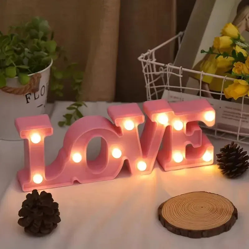 Valentine's Day LOVE LED Sign Lights Romantic Letter Lights Home Desktop Decoration Wedding Atmosphere Props Holiday Party Decor Valentine's Day LOVE LED Sign Lights Romantic Letter Lights Home Desktop Decoration Wedding Atmosphere Props Holiday Party Decor