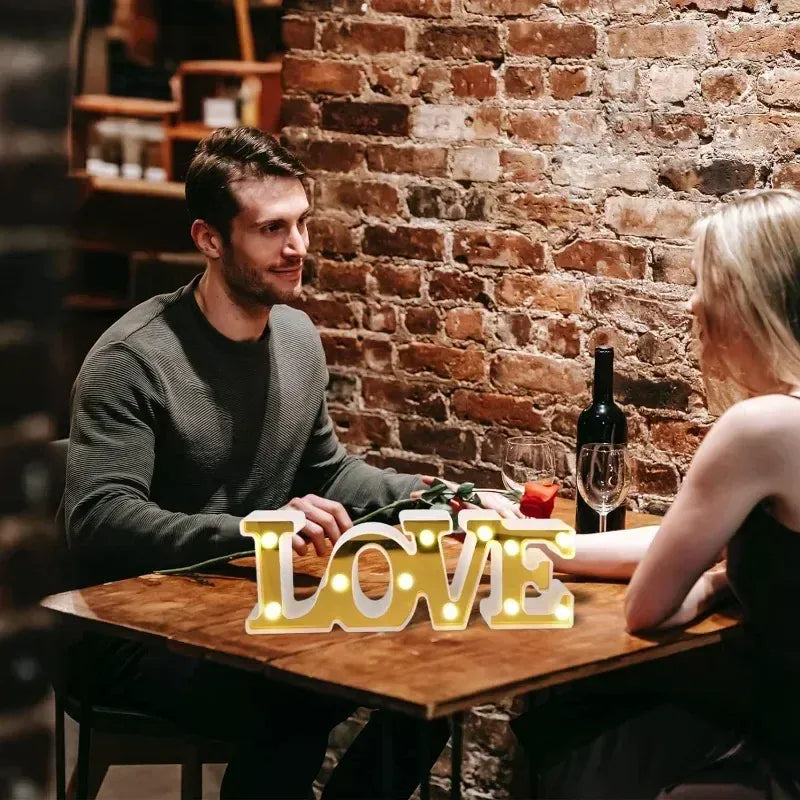 Valentine's Day LOVE LED Sign Lights Romantic Letter Lights Home Desktop Decoration Wedding Atmosphere Props Holiday Party Decor Valentine's Day LOVE LED Sign Lights Romantic Letter Lights Home Desktop Decoration Wedding Atmosphere Props Holiday Party Decor