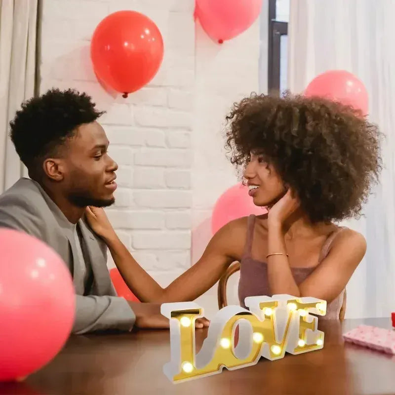 Valentine's Day LOVE LED Sign Lights Romantic Letter Lights Home Desktop Decoration Wedding Atmosphere Props Holiday Party Decor Valentine's Day LOVE LED Sign Lights Romantic Letter Lights Home Desktop Decoration Wedding Atmosphere Props Holiday Party Decor