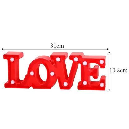 Valentine's Day LOVE LED Sign Lights Romantic Letter Lights Home Desktop Decoration Wedding Atmosphere Props Holiday Party Decor Valentine's Day LOVE LED Sign Lights Romantic Letter Lights Home Desktop Decoration Wedding Atmosphere Props Holiday Party Decor