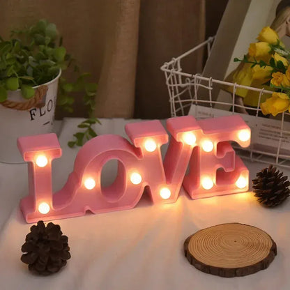Valentine's Day LOVE LED Sign Lights Romantic Letter Lights Home Desktop Decoration Wedding Atmosphere Props Holiday Party Decor Valentine's Day LOVE LED Sign Lights Romantic Letter Lights Home Desktop Decoration Wedding Atmosphere Props Holiday Party Decor