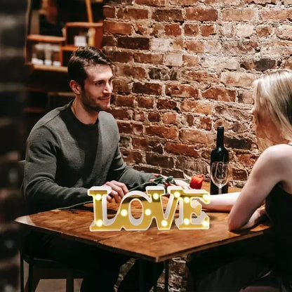 Valentine's Day LOVE LED Sign Lights Romantic Letter Lights Home Desktop Decoration Wedding Atmosphere Props Holiday Party Decor Valentine's Day LOVE LED Sign Lights Romantic Letter Lights Home Desktop Decoration Wedding Atmosphere Props Holiday Party Decor