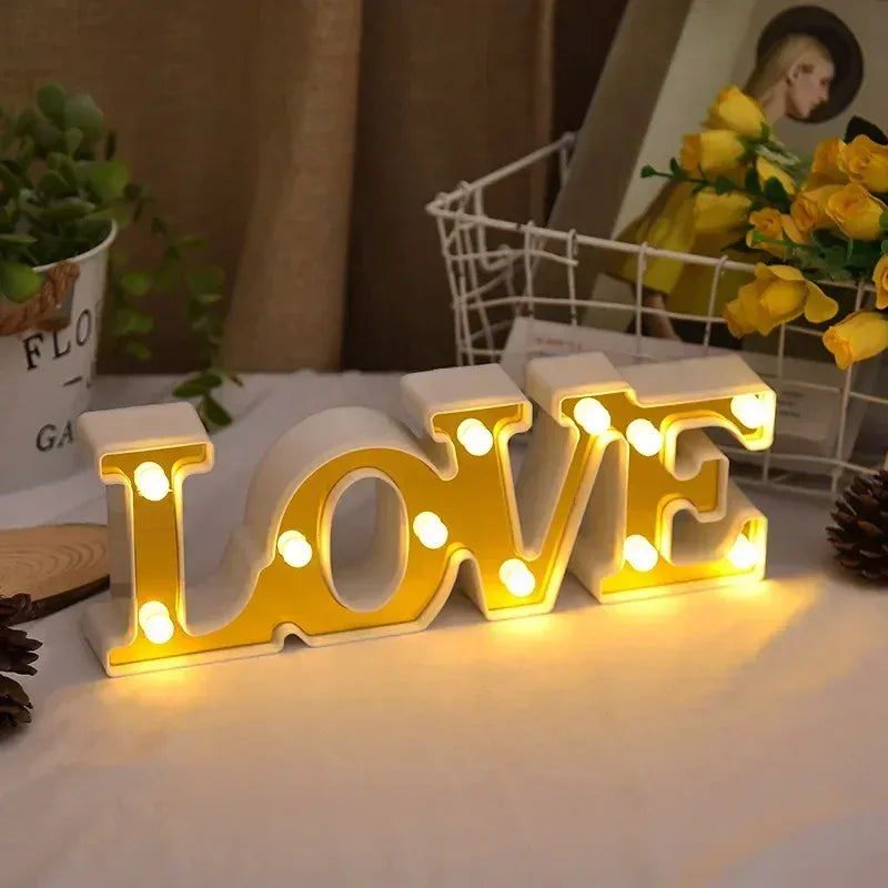 Valentine's Day LOVE LED Sign Lights Romantic Letter Lights Home Desktop Decoration Wedding Atmosphere Props Holiday Party Decor Valentine's Day LOVE LED Sign Lights Romantic Letter Lights Home Desktop Decoration Wedding Atmosphere Props Holiday Party Decor