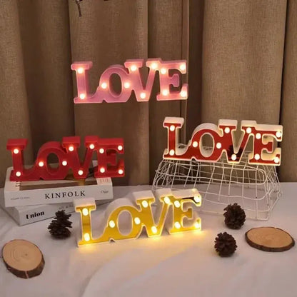 Valentine's Day LOVE LED Sign Lights Romantic Letter Lights Home Desktop Decoration Wedding Atmosphere Props Holiday Party Decor Valentine's Day LOVE LED Sign Lights Romantic Letter Lights Home Desktop Decoration Wedding Atmosphere Props Holiday Party Decor