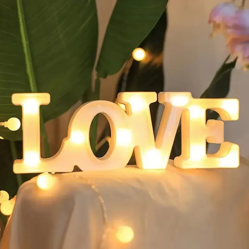 Valentine's Day LOVE LED Sign Lights Romantic Letter Lights Home Desktop Decoration Wedding Atmosphere Props Holiday Party Decor Valentine's Day LOVE LED Sign Lights Romantic Letter Lights Home Desktop Decoration Wedding Atmosphere Props Holiday Party Decor
