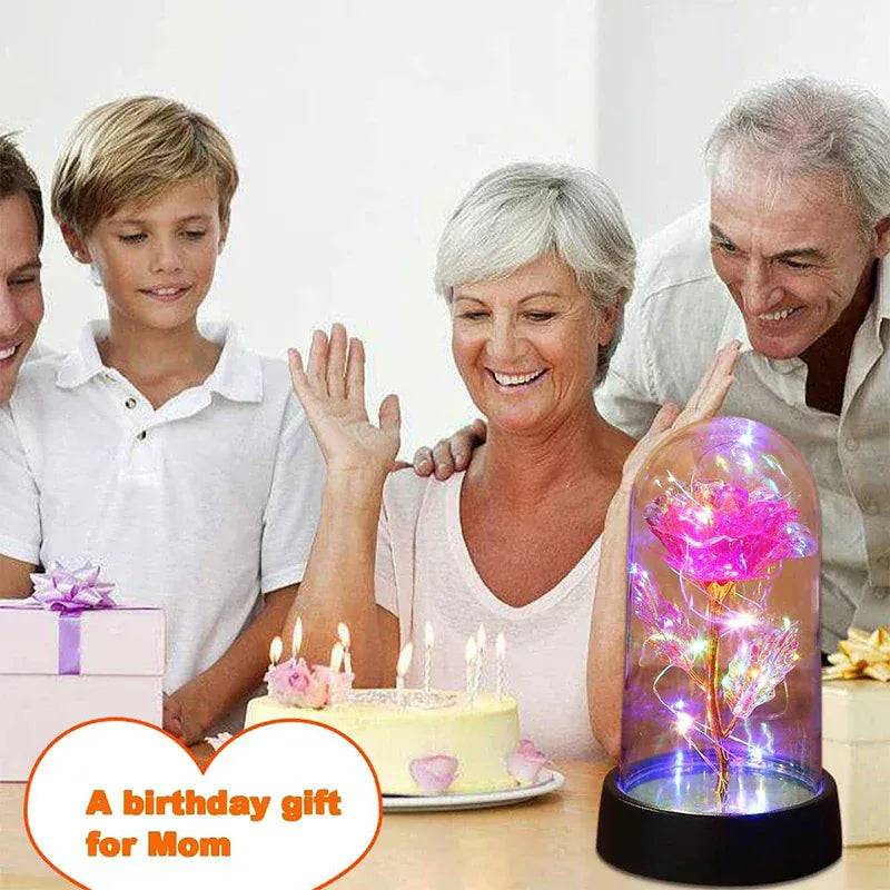 Valentines Day Gift for Girlfriend Eternal Rose LED Light Foil Flower In Glass Cover Mothers Day Wedding Favors Bridesmaid Gifts Valentines Day Gift for Girlfriend Eternal Rose LED Light Foil Flower In Glass Cover Mothers Day Wedding Favors Bridesmaid Gifts