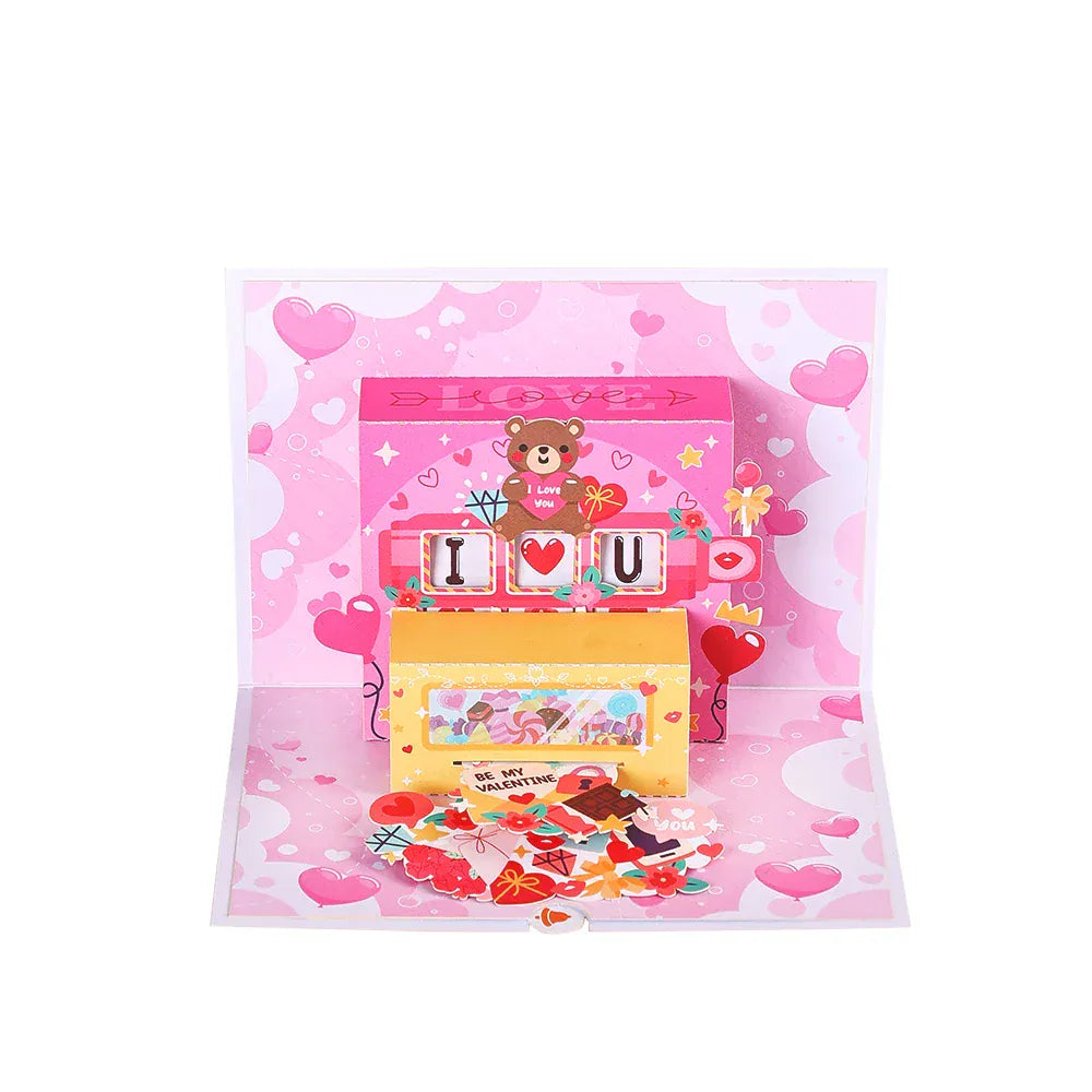 Valentines Day Greeting Card Romantic Cupid Cat Balloon Pop Up 3D Greetings Card Postcard Love Gifts For Couples Wife Lover Valentines Day Greeting Card Romantic Cupid Cat Balloon Pop Up 3D Greetings Card Postcard Love Gifts For Couples Wife Lover