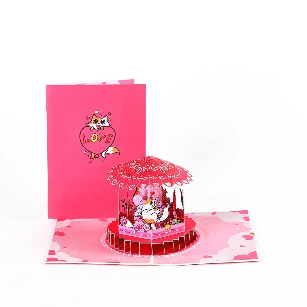 Valentines Day Greeting Card Romantic Cupid Cat Balloon Pop Up 3D Greetings Card Postcard Love Gifts For Couples Wife Lover Valentines Day Greeting Card Romantic Cupid Cat Balloon Pop Up 3D Greetings Card Postcard Love Gifts For Couples Wife Lover