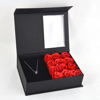 Valentines Mothers Day Flower Jewelry Box Rose Flower Christmas Present Women Birthday Party Girlfriend Gifts Gifts for Mom Valentines Mothers Day Flower Jewelry Box Rose Flower Christmas Present Women Birthday Party Girlfriend Gifts Gifts for Mom