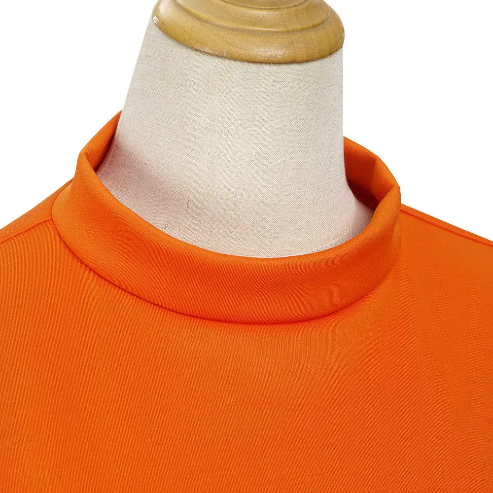 Velma Anime Cosplay Costume Set – Orange Uniform | Sizes XS–XXXL Velma Anime Cosplay Costume Set – Orange Uniform with Skirt & Socks | Sizes XS–XXXL