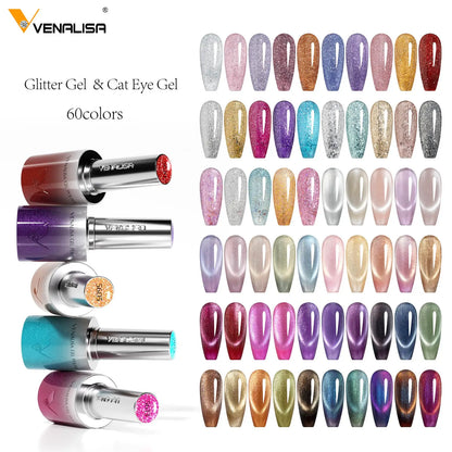 VENALISA 10ml Cat Eye Gel Nail Polish Ultra Sparkle Glitter Gel HEMA FREE TPO FREE Semi Permanent UV LED Soak Off Nail Manicure VENALISA 10ml Cat Eye Gel Nail Polish Ultra Sparkle Glitter Gel HEMA FREE TPO FREE Semi Permanent UV LED Soak Off Nail Manicure