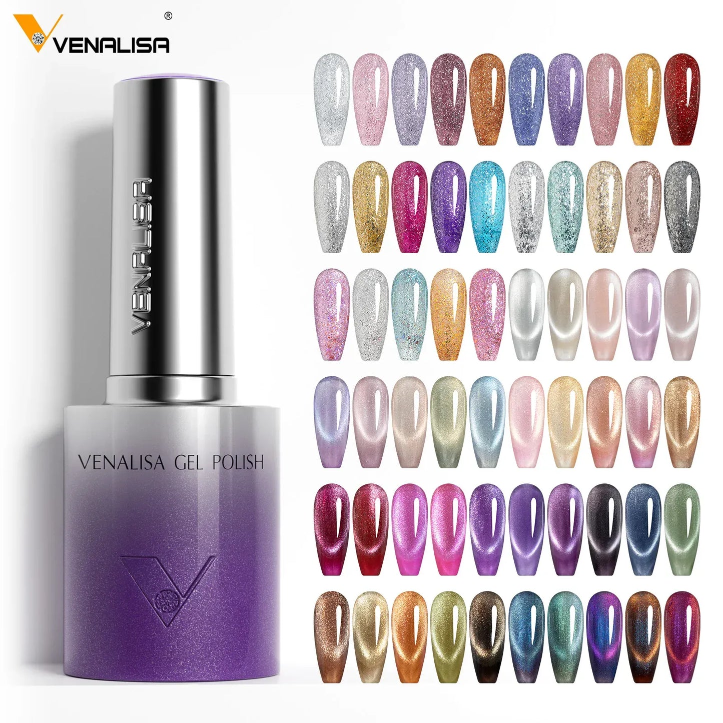 Venalisa 10ml Hema & TPO Free Ultra Cat Eye Effect Nail Gel Polish Soak Off UV LED Long Wear Sparkle Bling Bling Gel Varnish Venalisa 10ml Hema & TPO Free Ultra Cat Eye Effect Nail Gel Polish Soak Off UV LED Long Wear Sparkle Bling Bling Gel Varnish