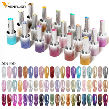 Venalisa 10ml Hema & TPO Free Ultra Cat Eye Effect Nail Gel Polish Soak Off UV LED Long Wear Sparkle Bling Bling Gel Varnish Venalisa 10ml Hema & TPO Free Ultra Cat Eye Effect Nail Gel Polish Soak Off UV LED Long Wear Sparkle Bling Bling Gel Varnish