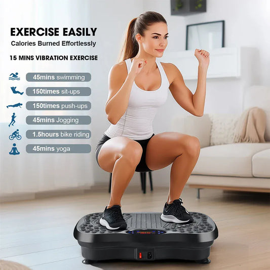 Vibration Plate Exercise Machine Adjustable Speed Workout Vibrate Stand Bluetooth-Compatible Rhythm Full Body Shaker for Weight Vibration Plate Exercise Machine Adjustable Speed Workout Vibrate Stand Bluetooth-Compatible Rhythm Full Body Shaker for Weight