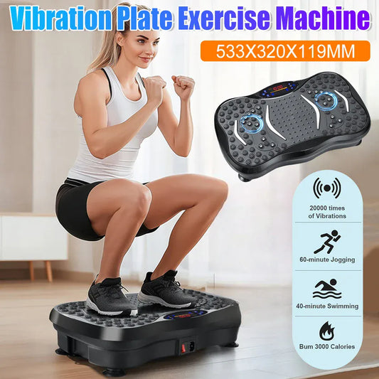 Vibration Plate Exercise Machine Bluetooth-Compatible Rhythm Full Body Shaker Weight Loss Fat Shaking Machines Adjustable Speed Vibration Plate Exercise Machine Bluetooth-Compatible Rhythm Full Body Shaker Weight Loss Fat Shaking Machines Adjustable Speed
