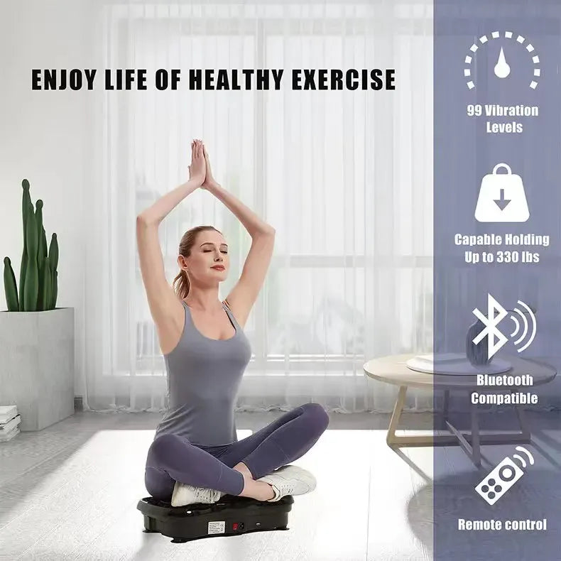 Vibration Plate Exercise Machine - Full Body Fitness Platform | Wahooly Vibration Plate Fitness Platform Exercise Machine Vibrating Lymphatic Drainage Shaking Full Body Shaker Workout Vibrate Stand