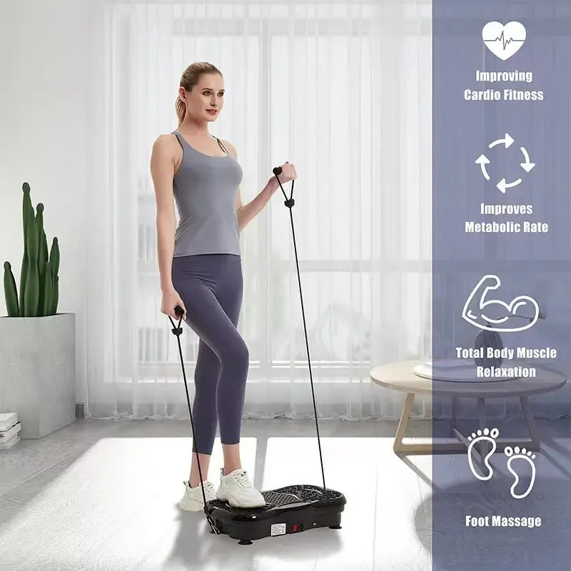 Vibration Plate Exercise Machine - Full Body Fitness Platform | Wahooly Vibration Plate Fitness Platform Exercise Machine Vibrating Lymphatic Drainage Shaking Full Body Shaker Workout Vibrate Stand