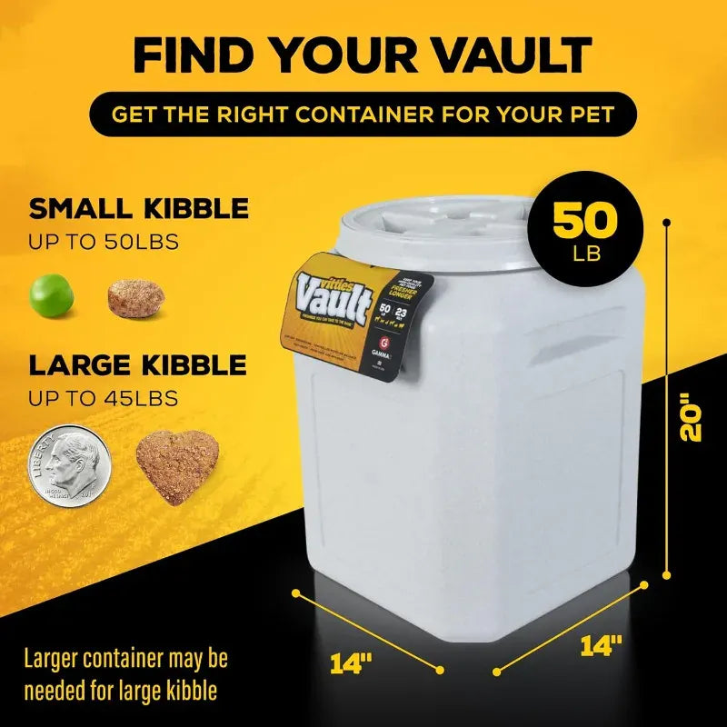 Vittles Vault Airtight Pet Food Storage Container 50 lb – Made in USA | Wahooly Vittles Vault Airtight Pet Food Storage Container – 50 lb | Made in the USA