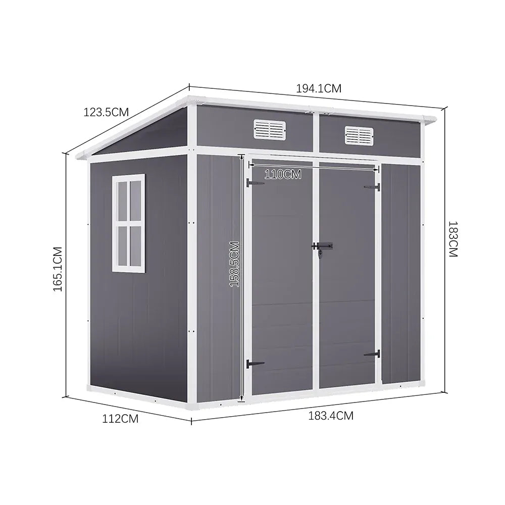 Voltsify Outdoor Plastic Garden Storage Shed Voltsify Outdoor Plastic Garden Storage Shed