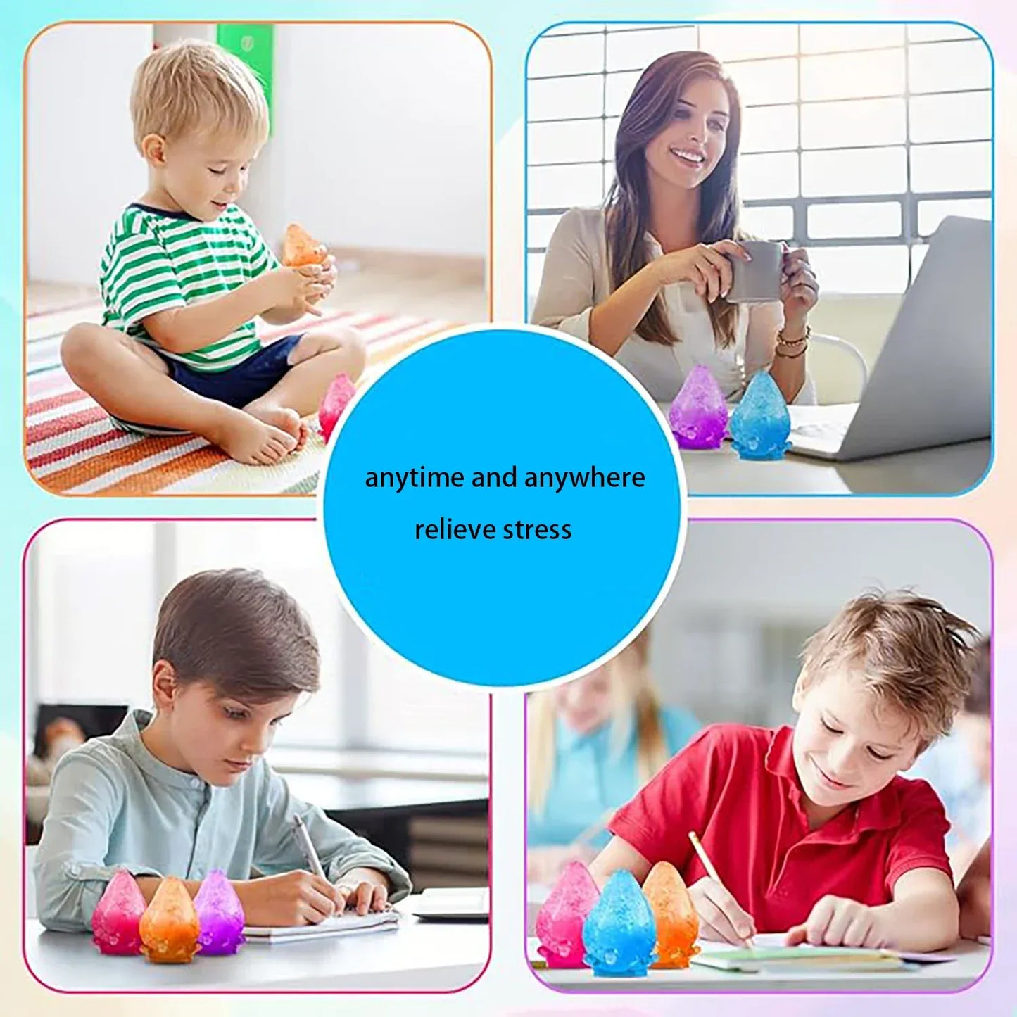 Slow Rebound Decompression Squeeze Ball | Water Droplet Stress Relief Toy Water droplet maltose decompression ball, slow rebound, pressure relief, squeezing and pressure relief ball