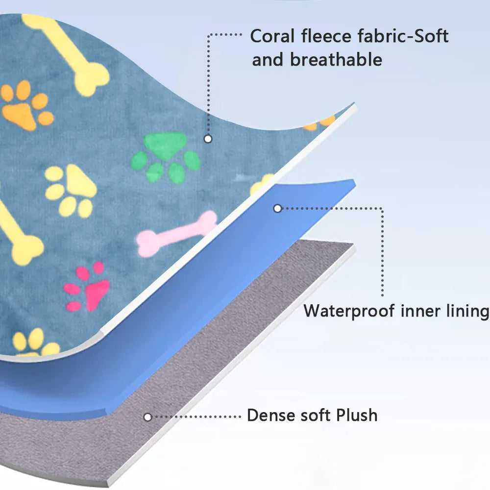 Waterproof Pet Blanket – Machine Washable Dog & Cat Mat | 9 Styles | Wahooly Waterproof Pet Blanket – Thickened, Machine Washable Dog & Cat Mat | 9 Styles, 3 Sizes