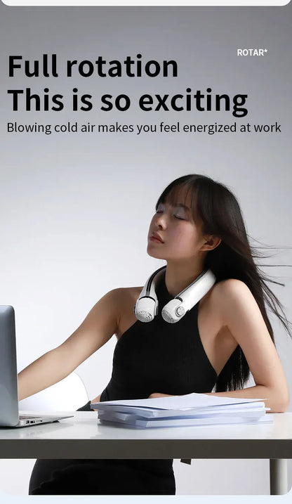 Wearable Bladeless Neck Fan | USB-C Rechargeable Hands-Free Portable Cooling | Home, Dorm & Outdoor Wearable Bladeless Neck Fan — USB-C Rechargeable Hands-Free Portable Cooling Fan | Home, Dorm & Outdoor