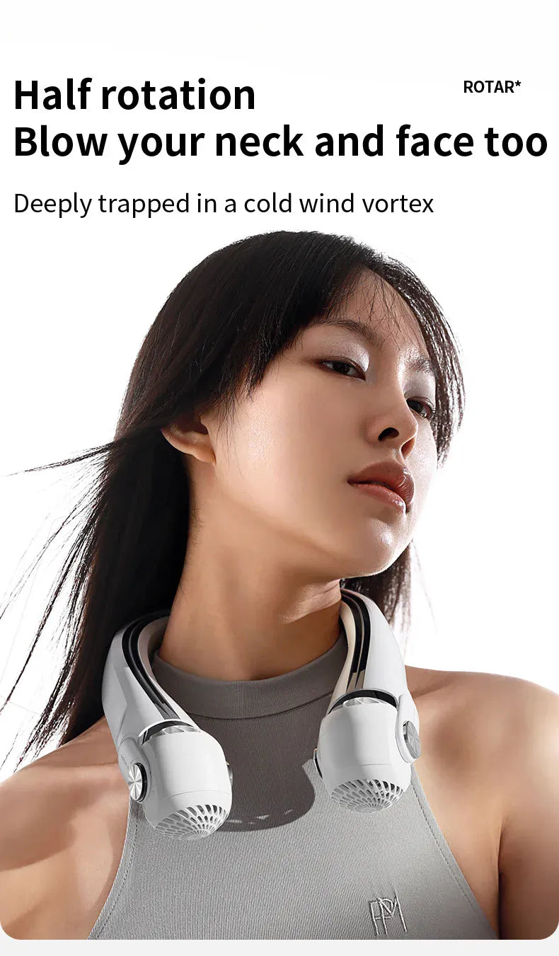Wearable Bladeless Neck Fan | USB-C Rechargeable Hands-Free Portable Cooling | Home, Dorm & Outdoor Wearable Bladeless Neck Fan — USB-C Rechargeable Hands-Free Portable Cooling Fan | Home, Dorm & Outdoor