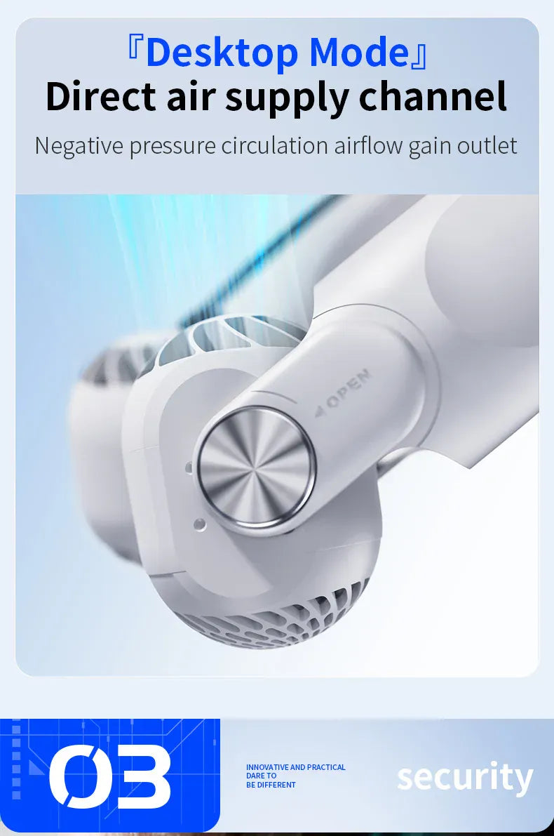 Wearable Bladeless Neck Fan | USB-C Rechargeable Hands-Free Portable Cooling | Home, Dorm & Outdoor Wearable Bladeless Neck Fan — USB-C Rechargeable Hands-Free Portable Cooling Fan | Home, Dorm & Outdoor