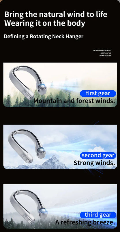 Wearable Bladeless Neck Fan | USB-C Rechargeable Hands-Free Portable Cooling | Home, Dorm & Outdoor Wearable Bladeless Neck Fan — USB-C Rechargeable Hands-Free Portable Cooling Fan | Home, Dorm & Outdoor