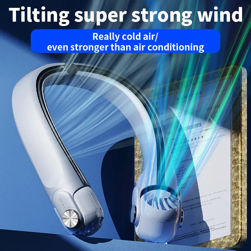 Wearable Bladeless Neck Fan | USB-C Rechargeable Hands-Free Portable Cooling | Home, Dorm & Outdoor Wearable Bladeless Neck Fan — USB-C Rechargeable Hands-Free Portable Cooling Fan | Home, Dorm & Outdoor
