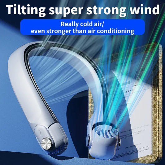 Wearable Bladeless Neck Fan | USB-C Rechargeable Hands-Free Portable Cooling | Home, Dorm & Outdoor Wearable Bladeless Neck Fan — USB-C Rechargeable Hands-Free Portable Cooling Fan | Home, Dorm & Outdoor