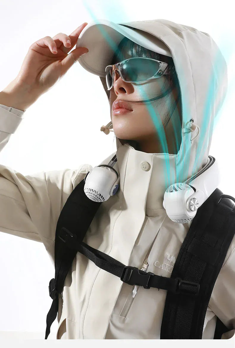 Wearable Bladeless Neck Fan | USB-C Rechargeable Hands-Free Portable Cooling | Home, Dorm & Outdoor Wearable Bladeless Neck Fan — USB-C Rechargeable Hands-Free Portable Cooling Fan | Home, Dorm & Outdoor