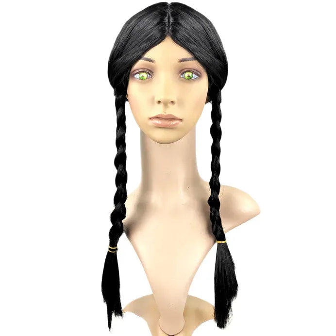 Wednesday Addams Gothic Velvet Costume – Black Medieval Dress | Sizes S–XL Wednesday Addams Velvet Gothic Costume – Black Medieval Dress with Cosplay Wig | Sizes S–XL
