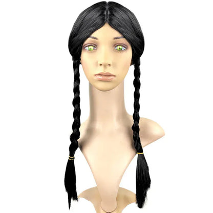 Wednesday Addams Gothic Velvet Costume – Black Medieval Dress | Sizes S–XL Wednesday Addams Velvet Gothic Costume – Black Medieval Dress with Cosplay Wig | Sizes S–XL