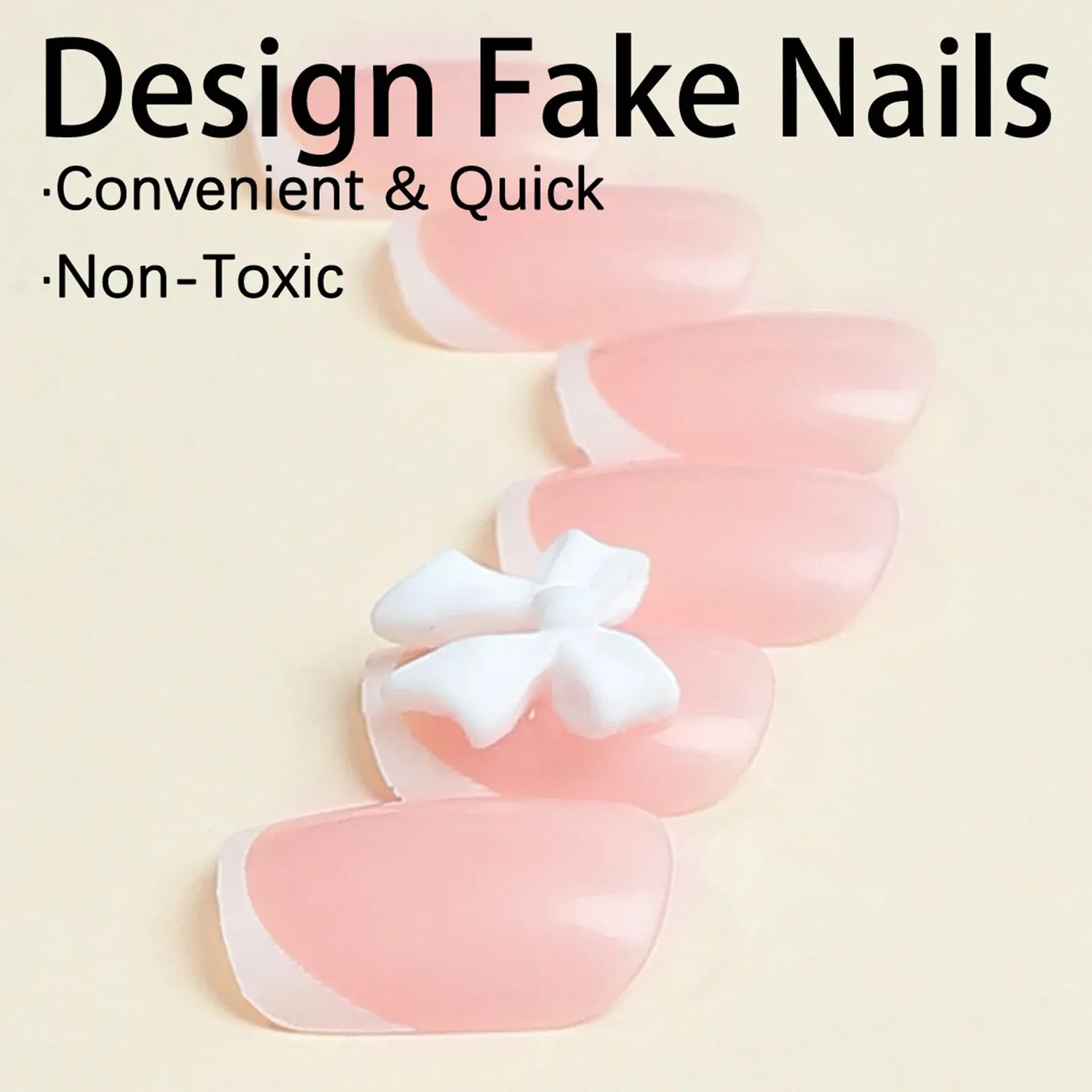 White French Press on Nails 3D Bowknot Fake Nails Tips Full Cover Wearable False Nails for Women and Girls DIY Manicure 24Pcs White French Press on Nails 3D Bowknot Fake Nails Tips Full Cover Wearable False Nails for Women and Girls DIY Manicure 24Pcs