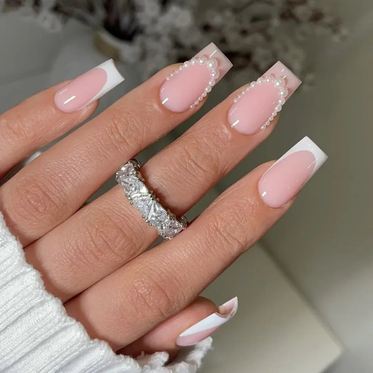 White French Press on Nails 3D Bowknot Fake Nails Tips Full Cover Wearable False Nails for Women and Girls DIY Manicure 24Pcs White French Press on Nails 3D Bowknot Fake Nails Tips Full Cover Wearable False Nails for Women and Girls DIY Manicure 24Pcs