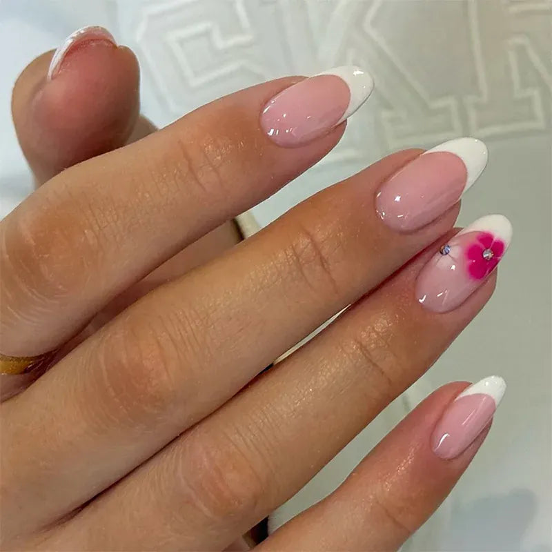 White French Press on Nails 3D Bowknot Fake Nails Tips Full Cover Wearable False Nails for Women and Girls DIY Manicure 24Pcs White French Press on Nails 3D Bowknot Fake Nails Tips Full Cover Wearable False Nails for Women and Girls DIY Manicure 24Pcs