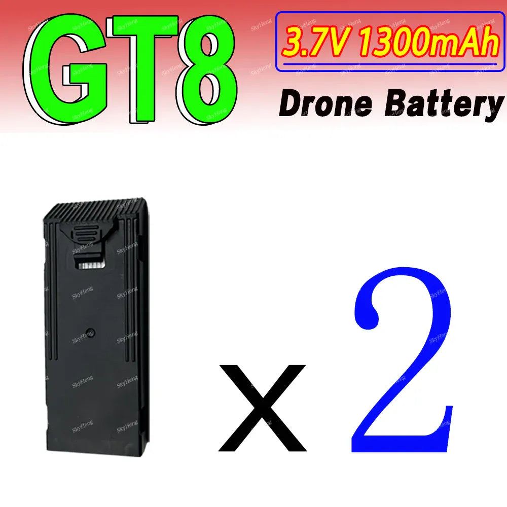 GT8 Drone Battery 3.7V 1300mAh - Original LSRC Replacement (Drone NOT Included) Wholesale GT8 Drone Battery 3.7V 1300mAh Original Battery GT8 4K Camera Drone Spare Lipo Battery GT8 Accessories Parts