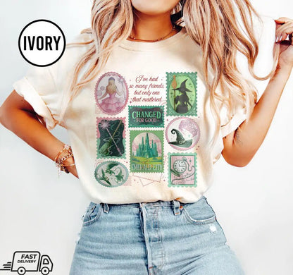 Wicked Changed for Good Shirt, Anti-gravity Wizard T-shirt, Retro Pinkish-green Music Shirt, Broom Wand Gift for Her Wicked Changed for Good Shirt, Anti-gravity Wizard T-shirt, Retro Pinkish-green Music Shirt, Broom Wand Gift for Her