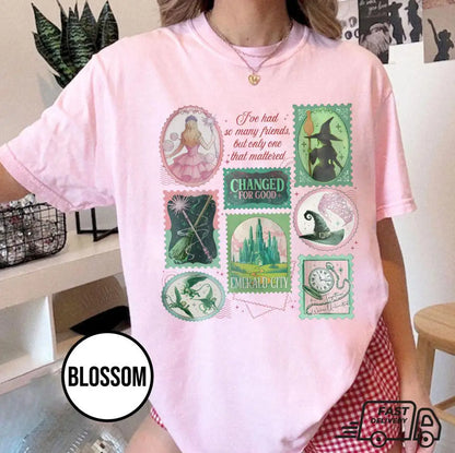 Wicked Changed for Good Shirt, Anti-gravity Wizard T-shirt, Retro Pinkish-green Music Shirt, Broom Wand Gift for Her Wicked Changed for Good Shirt, Anti-gravity Wizard T-shirt, Retro Pinkish-green Music Shirt, Broom Wand Gift for Her