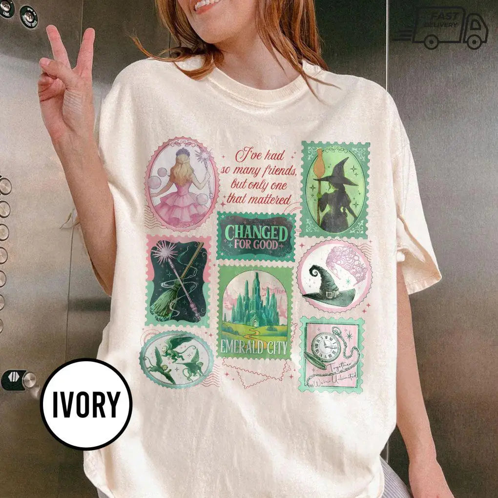 Wicked Changed for Good Shirt, Anti-gravity Wizard T-shirt, Retro Pinkish-green Music Shirt, Broom Wand Gift for Her Wicked Changed for Good Shirt, Anti-gravity Wizard T-shirt, Retro Pinkish-green Music Shirt, Broom Wand Gift for Her