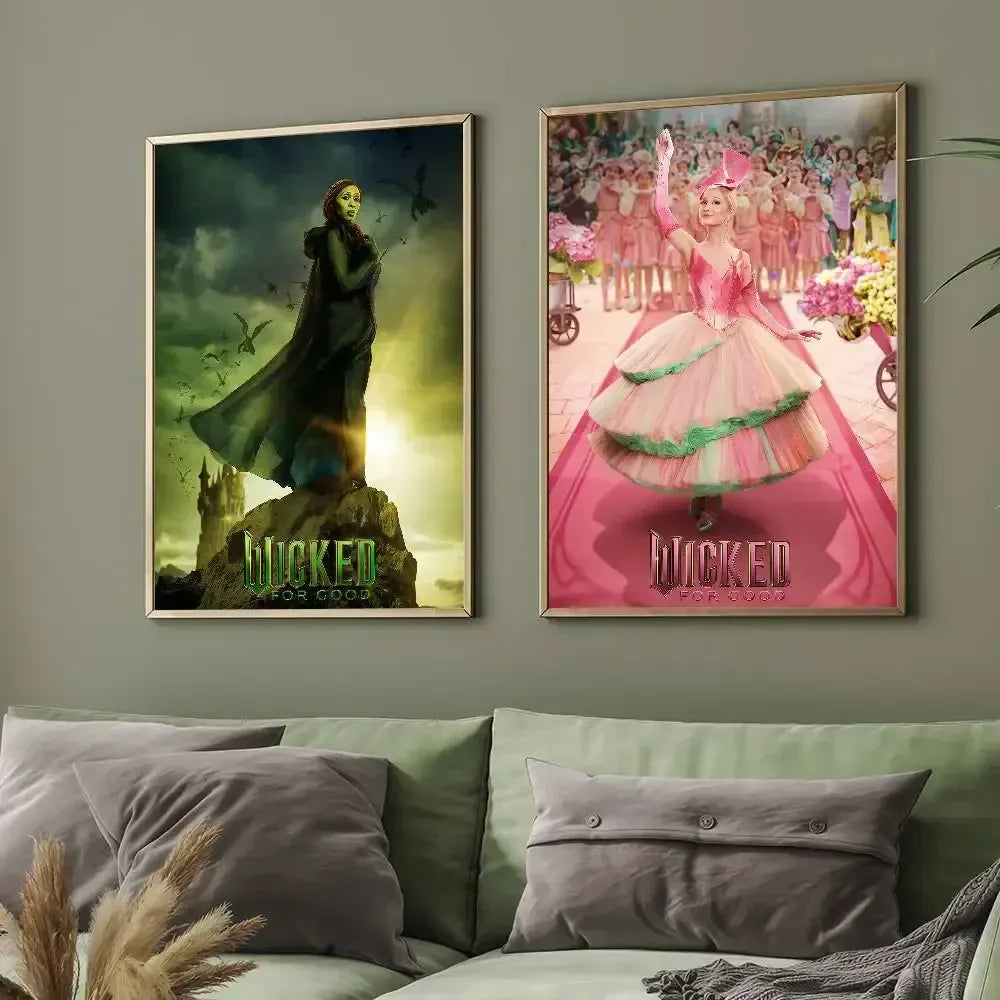 Wicked for Good Movie Poster  Perfect Home Decor for Living Room Bedroom Office Bar  Stylish Wall Sticker Wicked for Good Movie Poster  Perfect Home Decor for Living Room Bedroom Office Bar  Stylish Wall Sticker