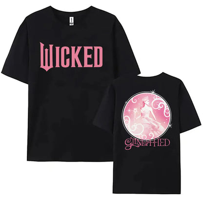 Wicked for Good Pink T-shirt Short Sleeve Cotton Women Men Tshirts Streetwear Unisex Fashion Film Graphic Print T Shirt Female Wicked for Good Pink T-shirt Short Sleeve Cotton Women Men Tshirts Streetwear Unisex Fashion Film Graphic Print T Shirt Female