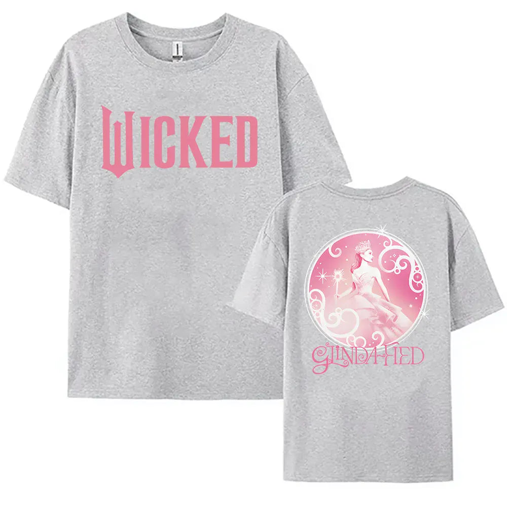 Wicked for Good Pink T-shirt Short Sleeve Cotton Women Men Tshirts Streetwear Unisex Fashion Film Graphic Print T Shirt Female Wicked for Good Pink T-shirt Short Sleeve Cotton Women Men Tshirts Streetwear Unisex Fashion Film Graphic Print T Shirt Female
