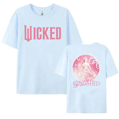 Wicked for Good Pink T-shirt Short Sleeve Cotton Women Men Tshirts Streetwear Unisex Fashion Film Graphic Print T Shirt Female Wicked for Good Pink T-shirt Short Sleeve Cotton Women Men Tshirts Streetwear Unisex Fashion Film Graphic Print T Shirt Female