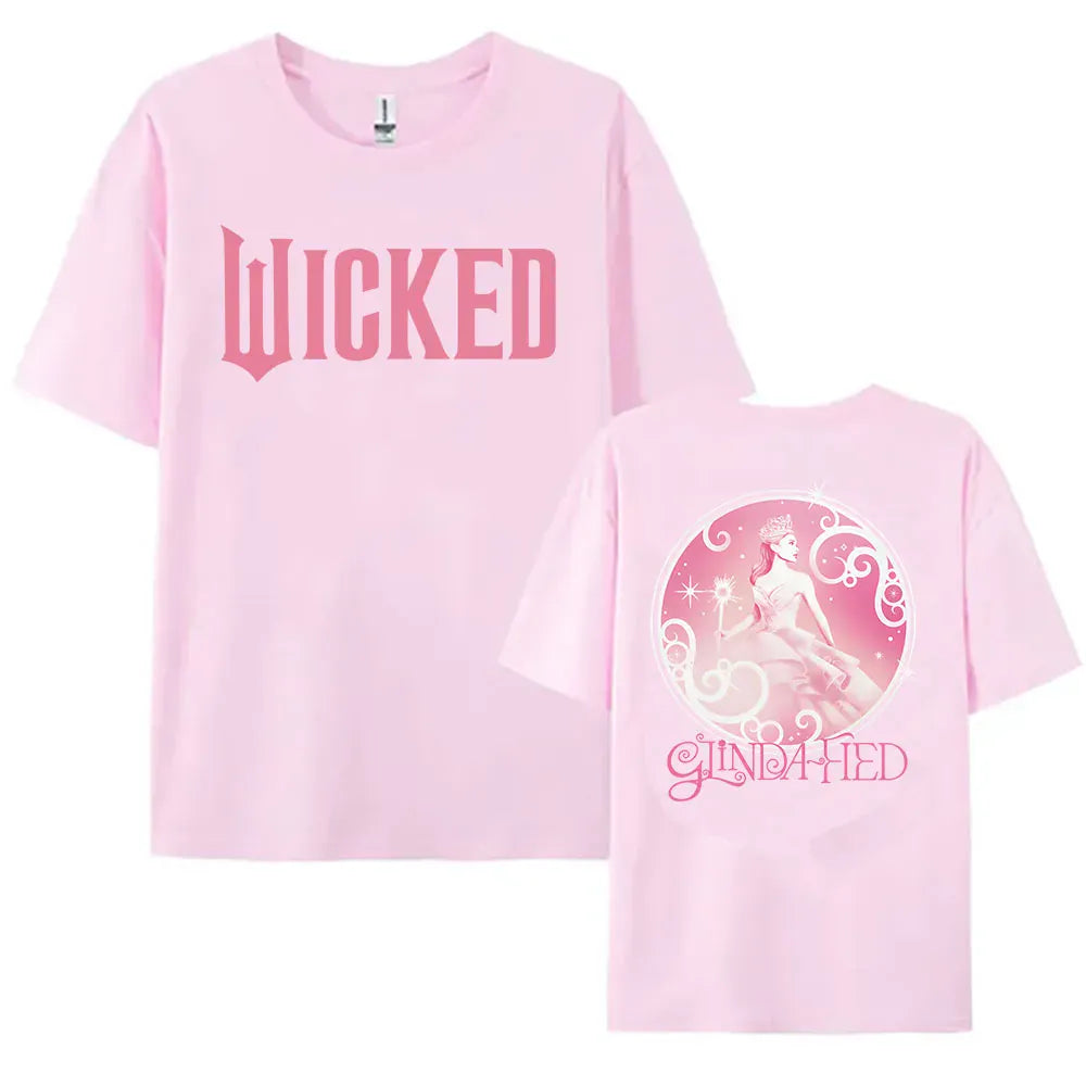 Wicked for Good Pink T-shirt Short Sleeve Cotton Women Men Tshirts Streetwear Unisex Fashion Film Graphic Print T Shirt Female Wicked for Good Pink T-shirt Short Sleeve Cotton Women Men Tshirts Streetwear Unisex Fashion Film Graphic Print T Shirt Female